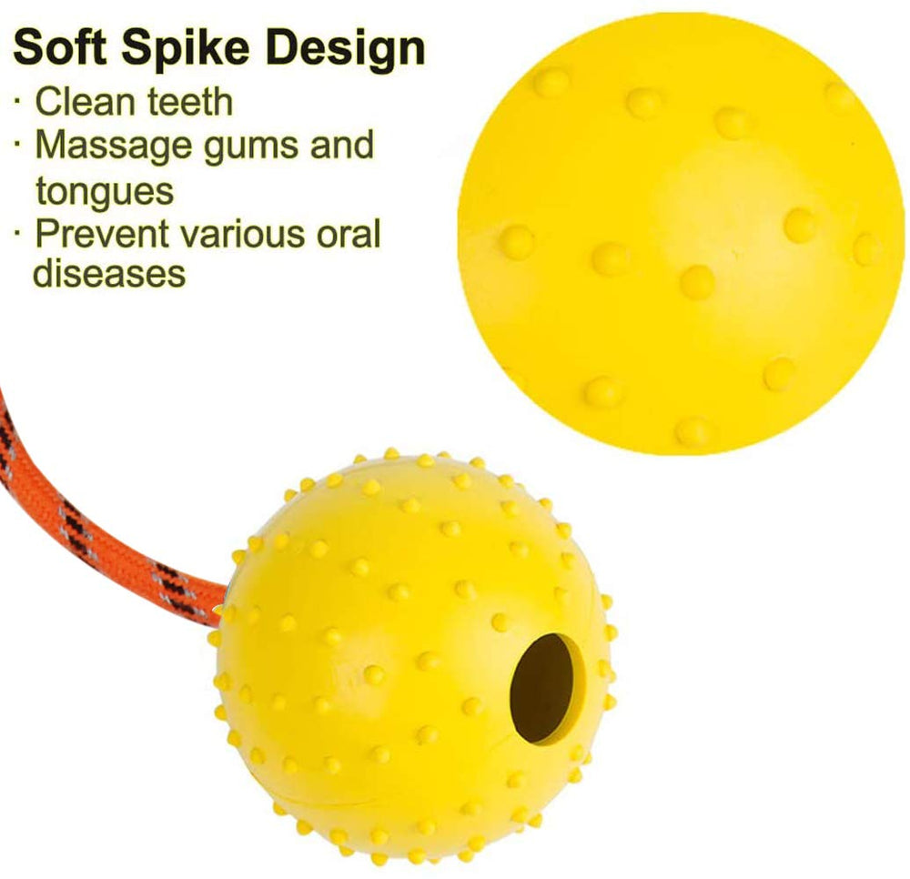Nevperish natural rubber ball bright colors aids visibility during outdoor play.