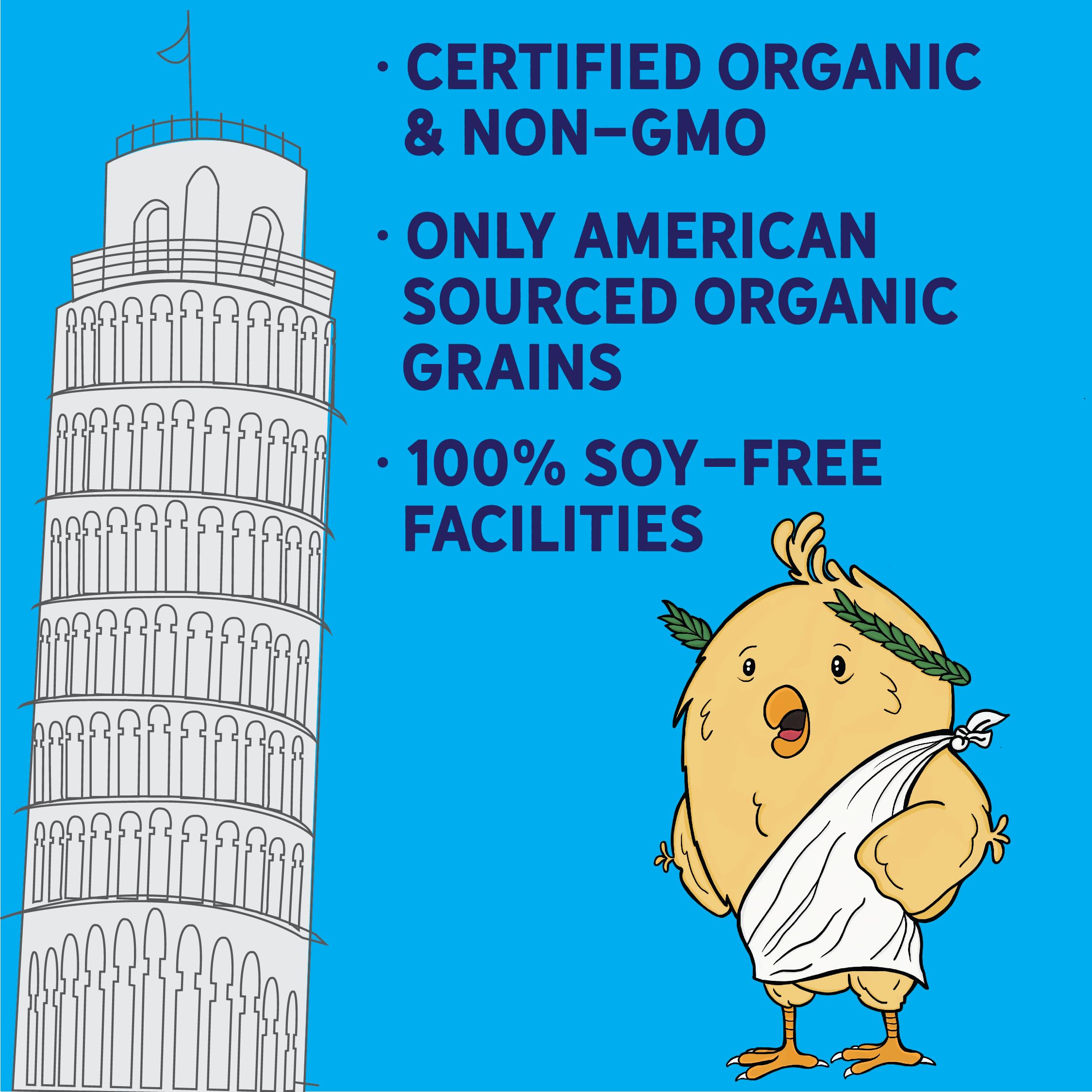 New Country Organics olive oil layer feed-ingredients panel emphasizes omega-3 rich blend for healthier eggs.