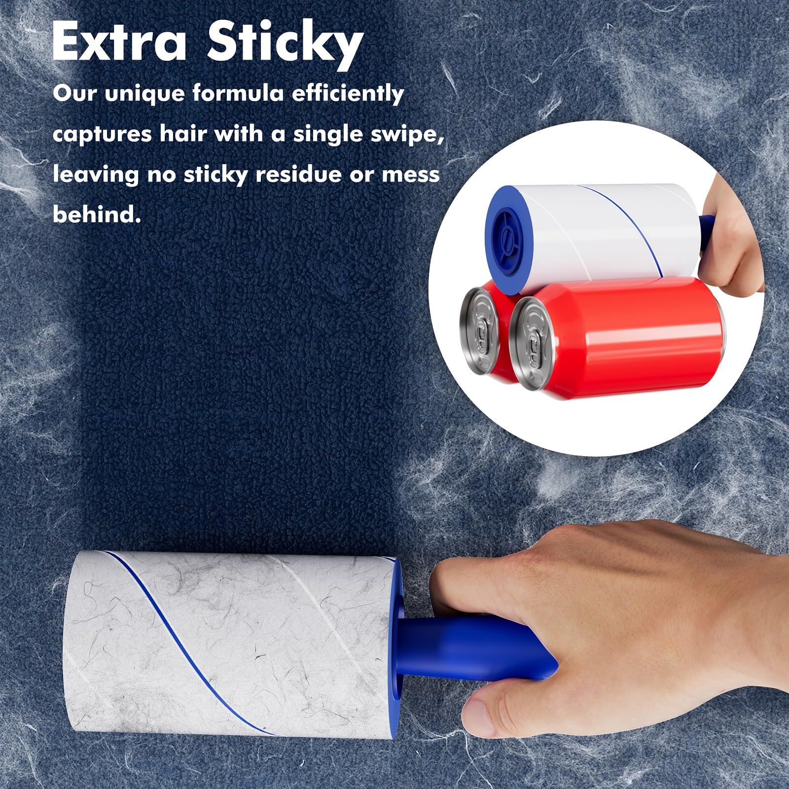 New England Stories lint roller upgraded handle enables smooth 360 rotation for easier cleaning