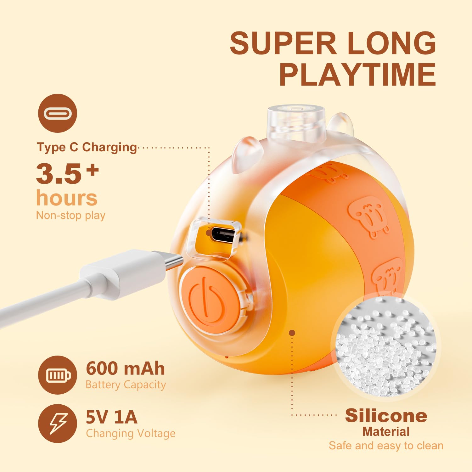 New Fi cat toy ball double tails with bells creates dynamic, realistic chase