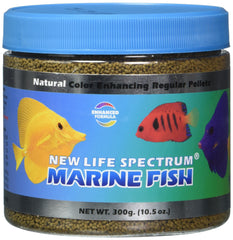 New Life Spectrum Marine 300g pellets closeup with 1mm sinking formula for small fish