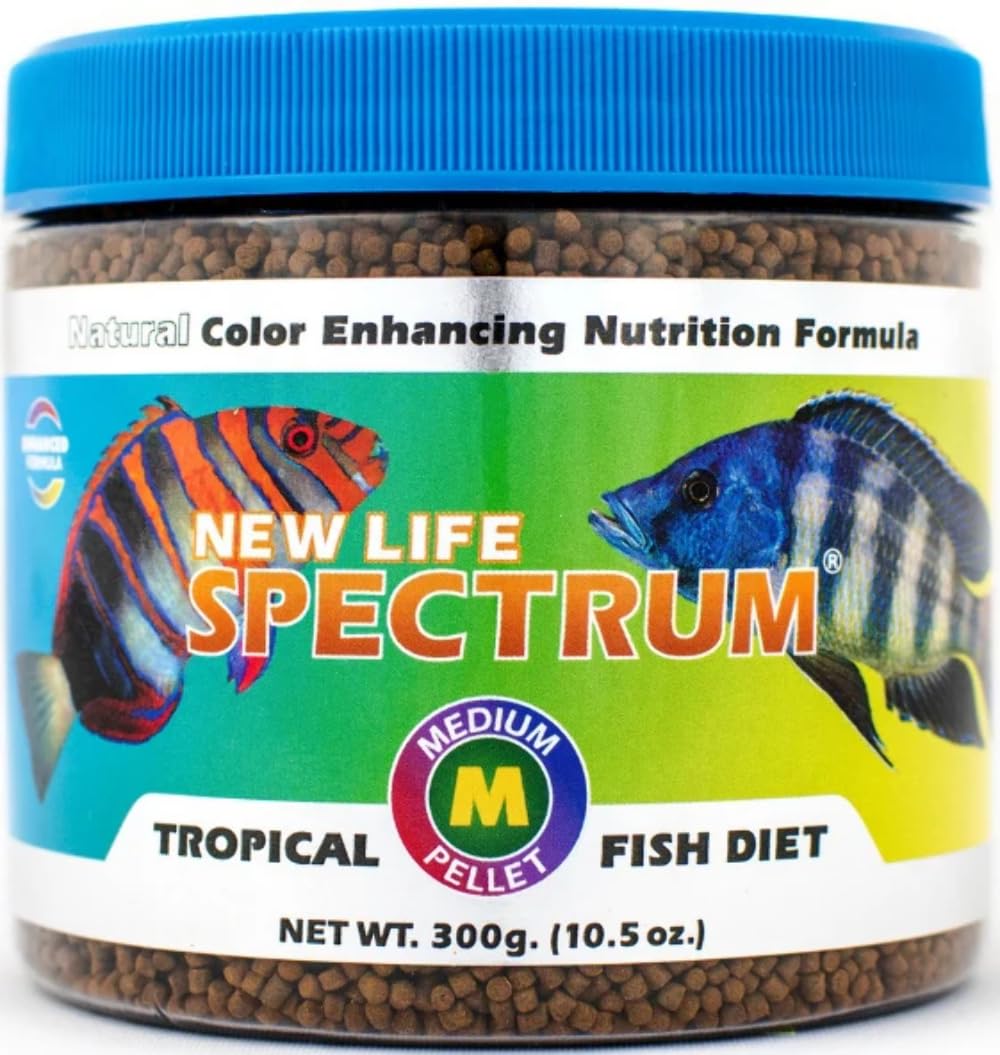 New Life Spectrum Medium 300g Naturox Series package front for vibrant color and balanced nutrition.