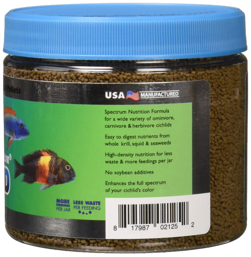 Closeup of Naturox Cichlid pellets; small size enables precise feeding and reduced waste.