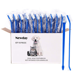 Newday 50-piece double-headed toothbrushes in independent packaging for bulk daily use.