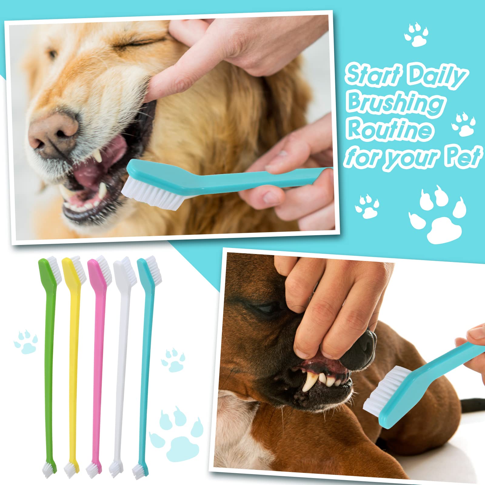 Newday pet toothbrush with super soft bristles for gentle oral care.