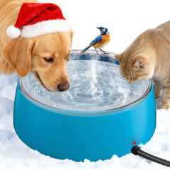 Newget 3L heated water bowl front view keeps pets hydrated in cold weather.