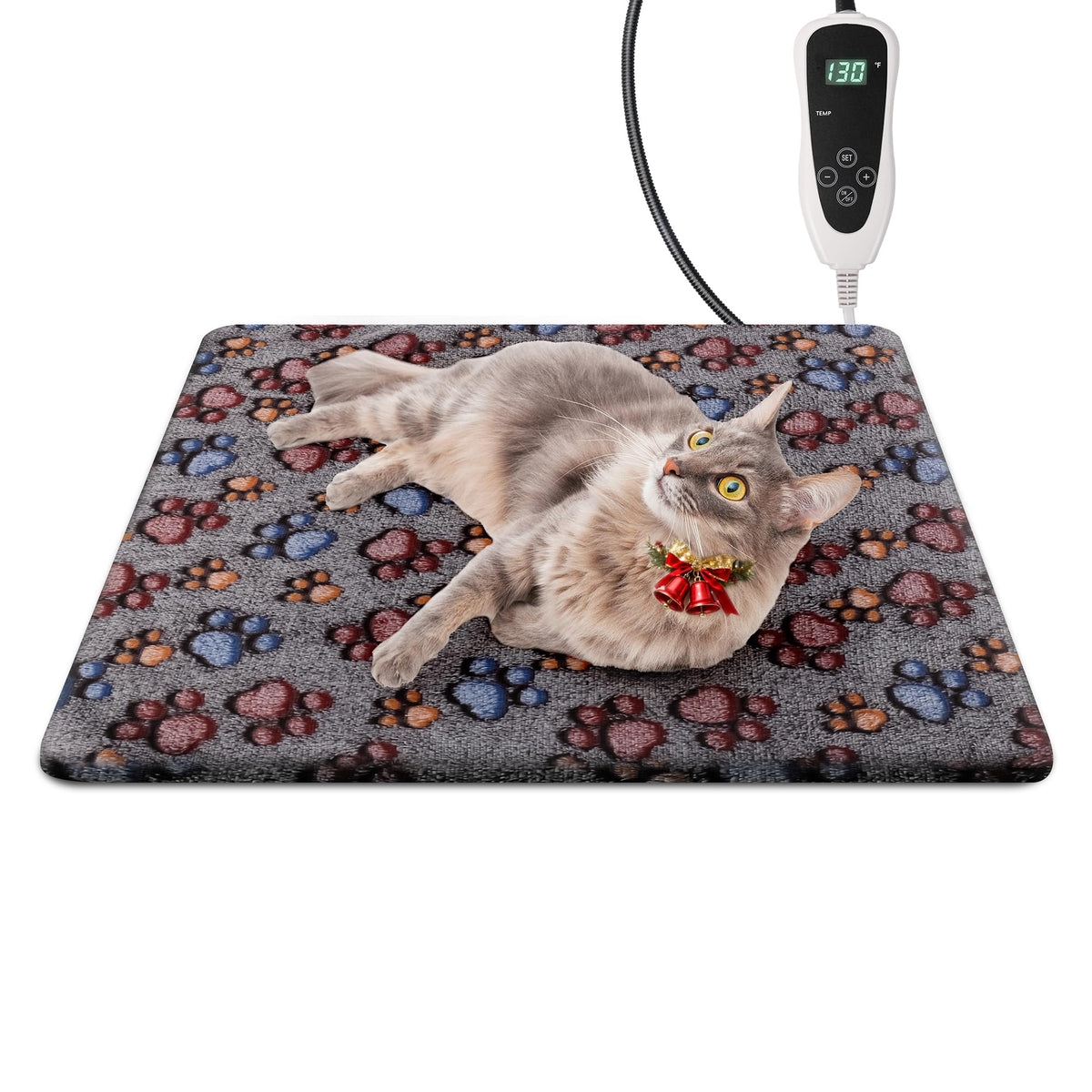 Newget cat heating pad top view shows warm comfort for cats in chilly rooms.