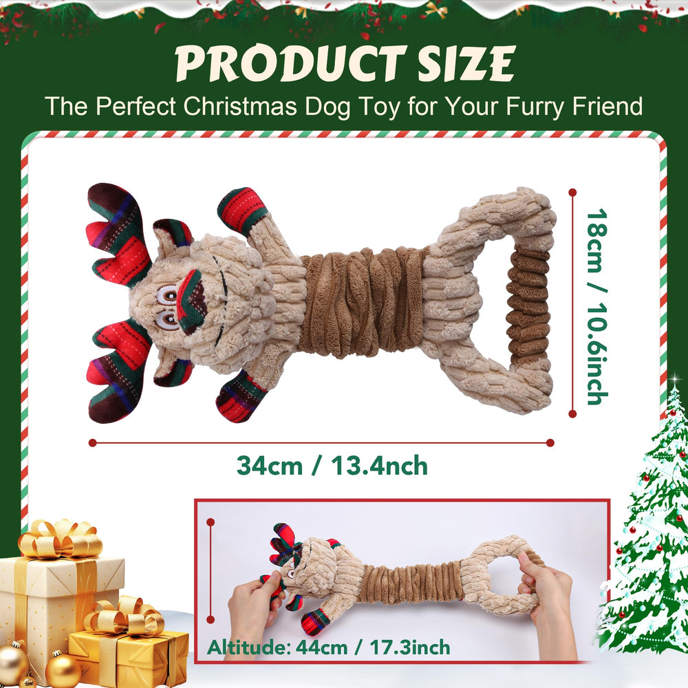Newget Christmas dog toy Elk – holiday plush for teething and playful chewing.