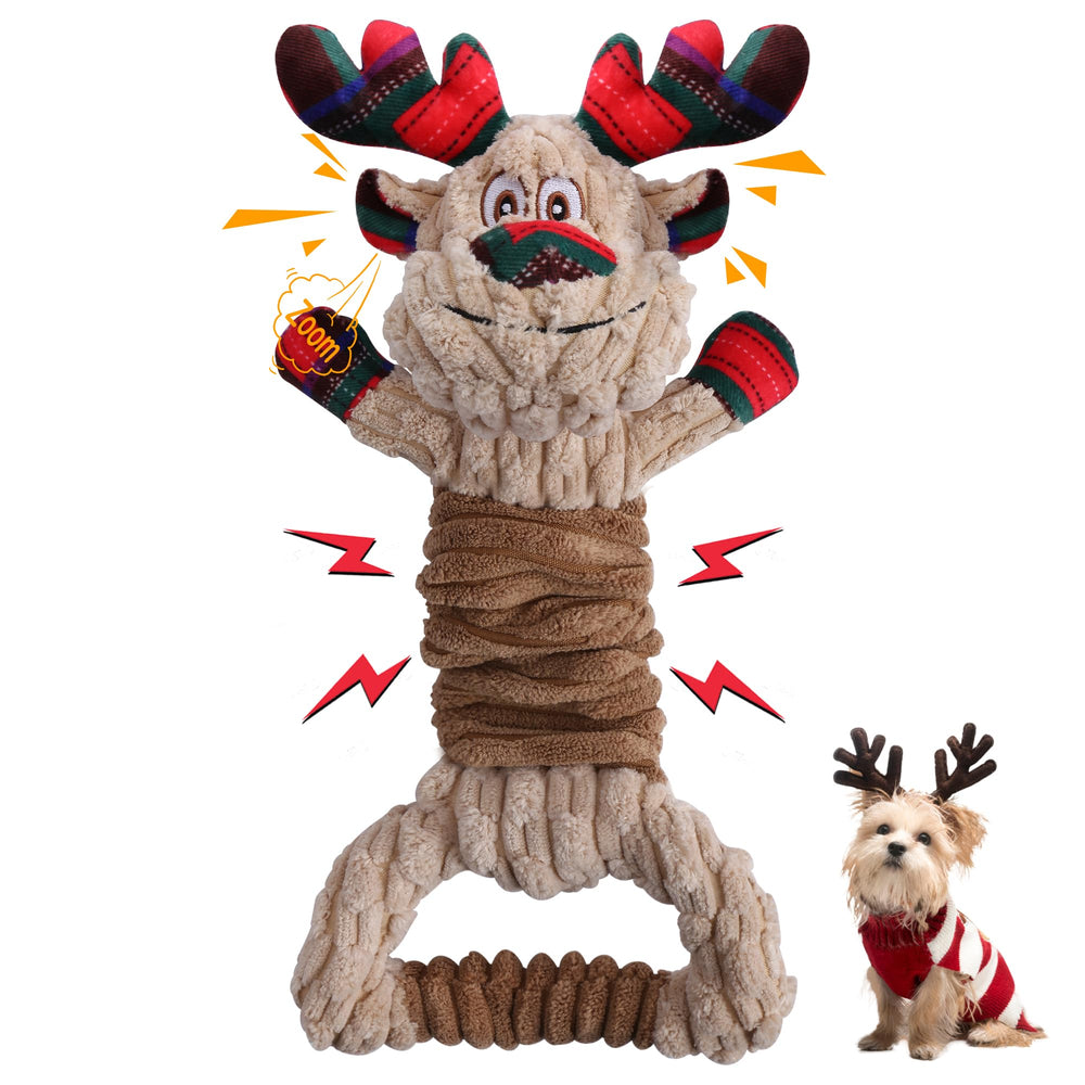 Newget Christmas dog toy Santa Claus – festive squeaky plush for interactive play.