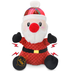 Newget Christmas squeaky dog toy box stimulates play and holiday excitement.