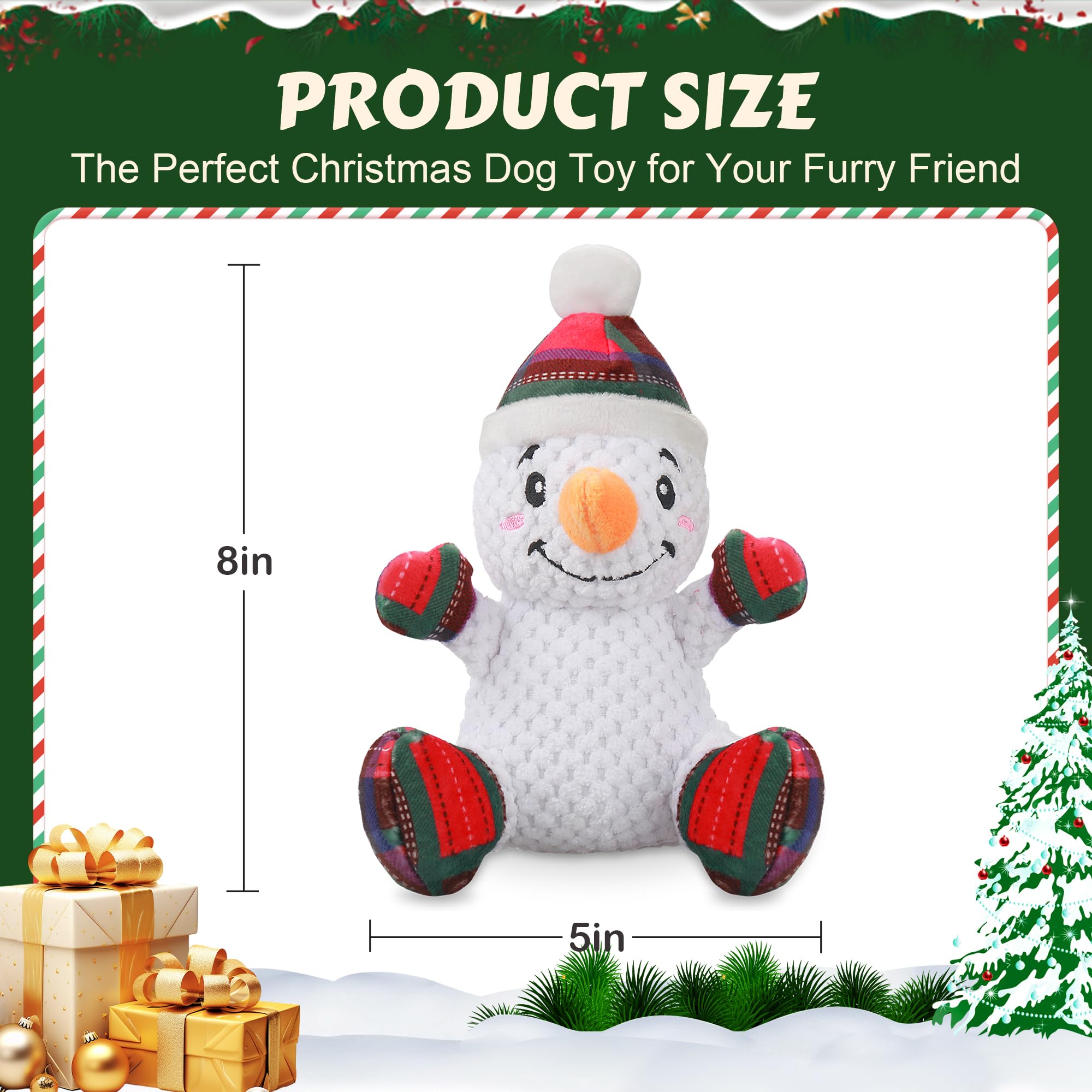 Newget Squeaky Dog Toy Santa Claus encourages joyful stimulation during festive play.