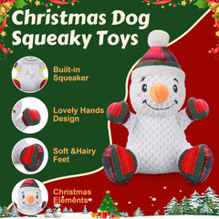 Newget Squeaky Dog Toy Snowman engages senses with crinkle sounds for lively indoor fun.