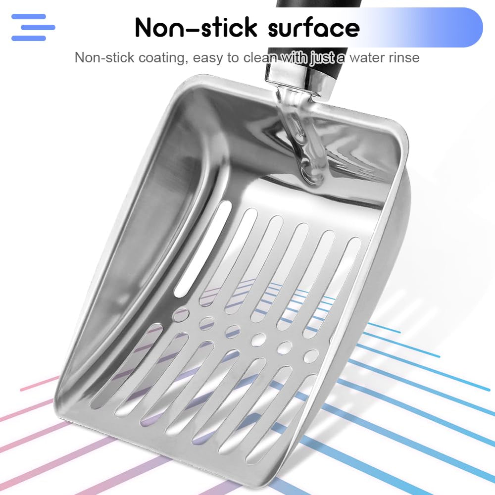 NewGF coated surface reduces litter sticking for easy rinse-and-clean maintenance.