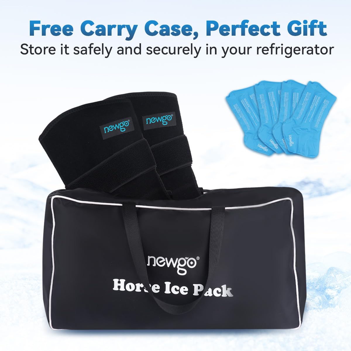 NEWGO freezer-ready packs stay flexible when frozen for easy fitting