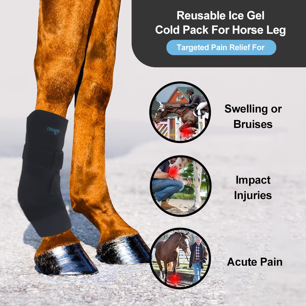NEWGO gel packs inside image highlighting inner cooling packs for targeted leg relief