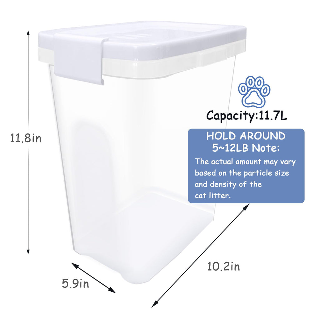 Newivi cat litter storage container large and small capacities for versatile home use.