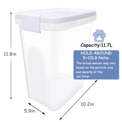 Newivi cat litter storage container large and small capacities for versatile home use.