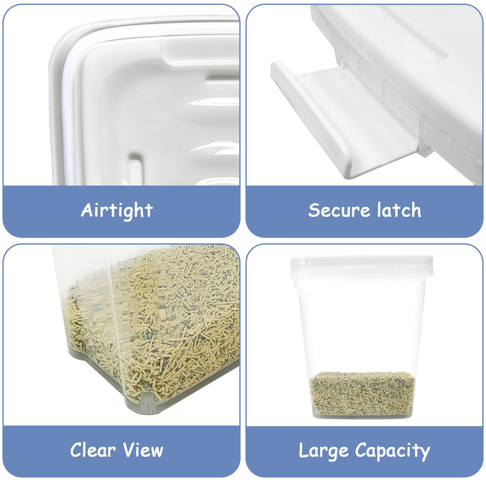 Newivi litter storage container with easy grip handle for effortless carrying.