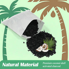 NEWKE activated charcoal filter sachet blocks smells with coconut shell charcoal