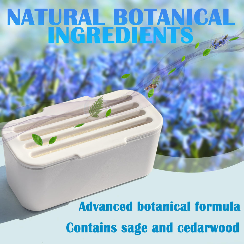 NEWKE deodorizer block in self-cleaning box shows easy installation.