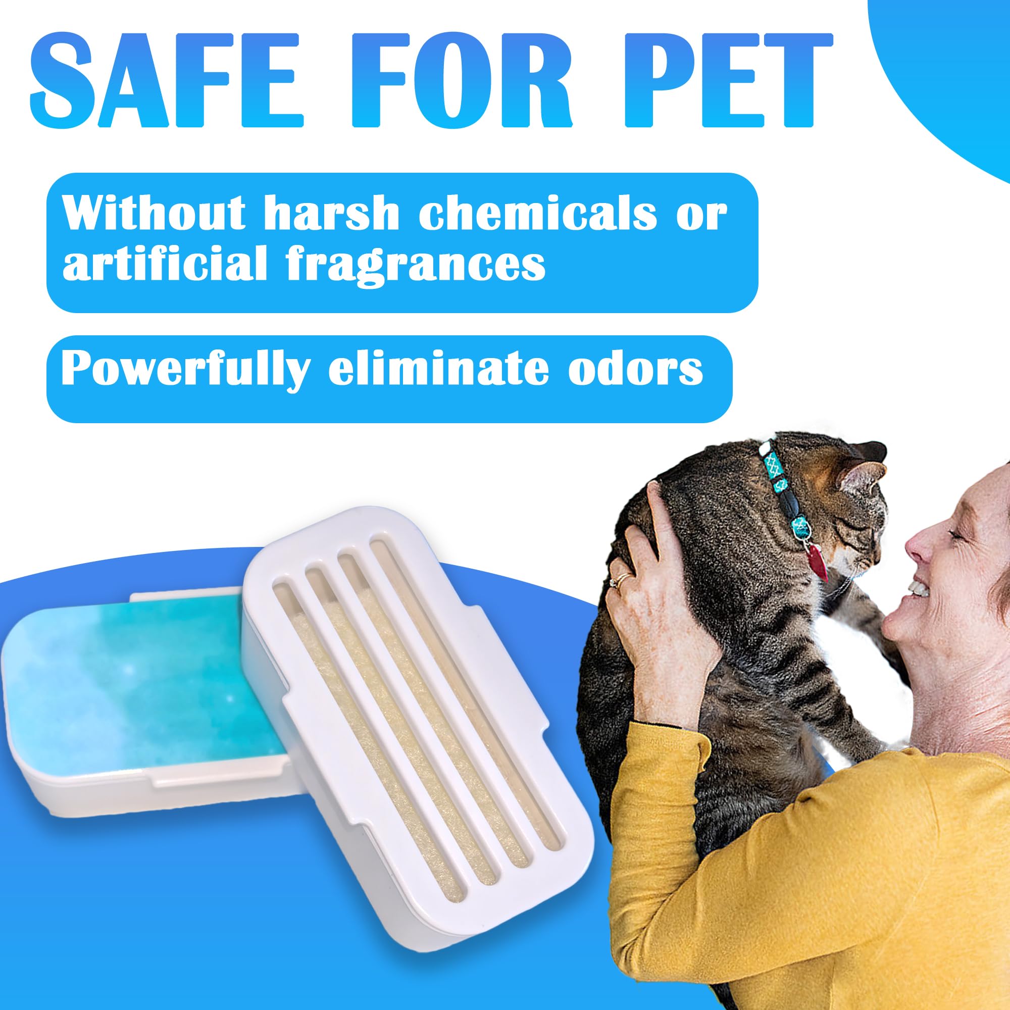 NEWKE deodorizer block being installed for quick setup and ongoing freshness.