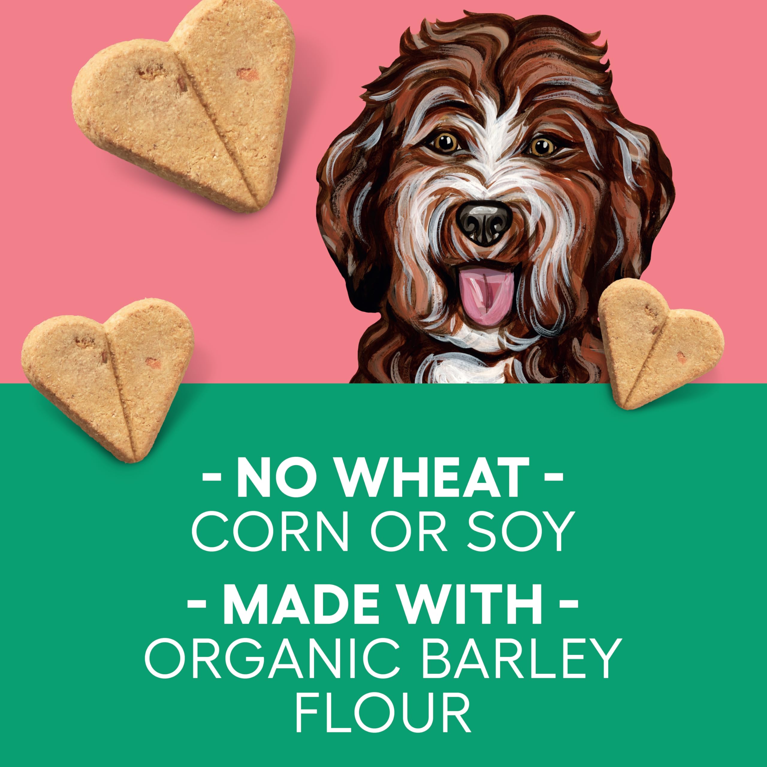 Newman's Own Dog Biscuits organic barley flour ingredient highlight for wholesome snacking.