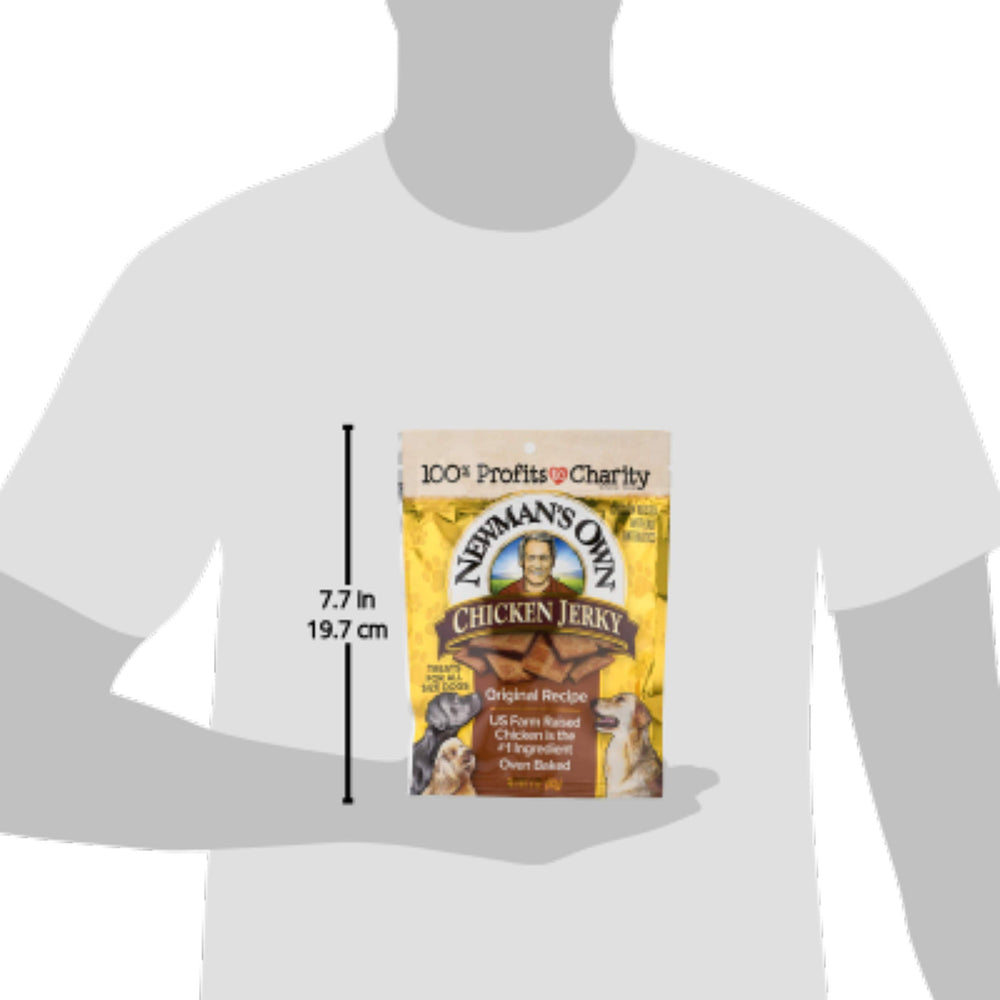 Newman's Own Jerky Dog Treats Pack6 bags shown as value-packed option