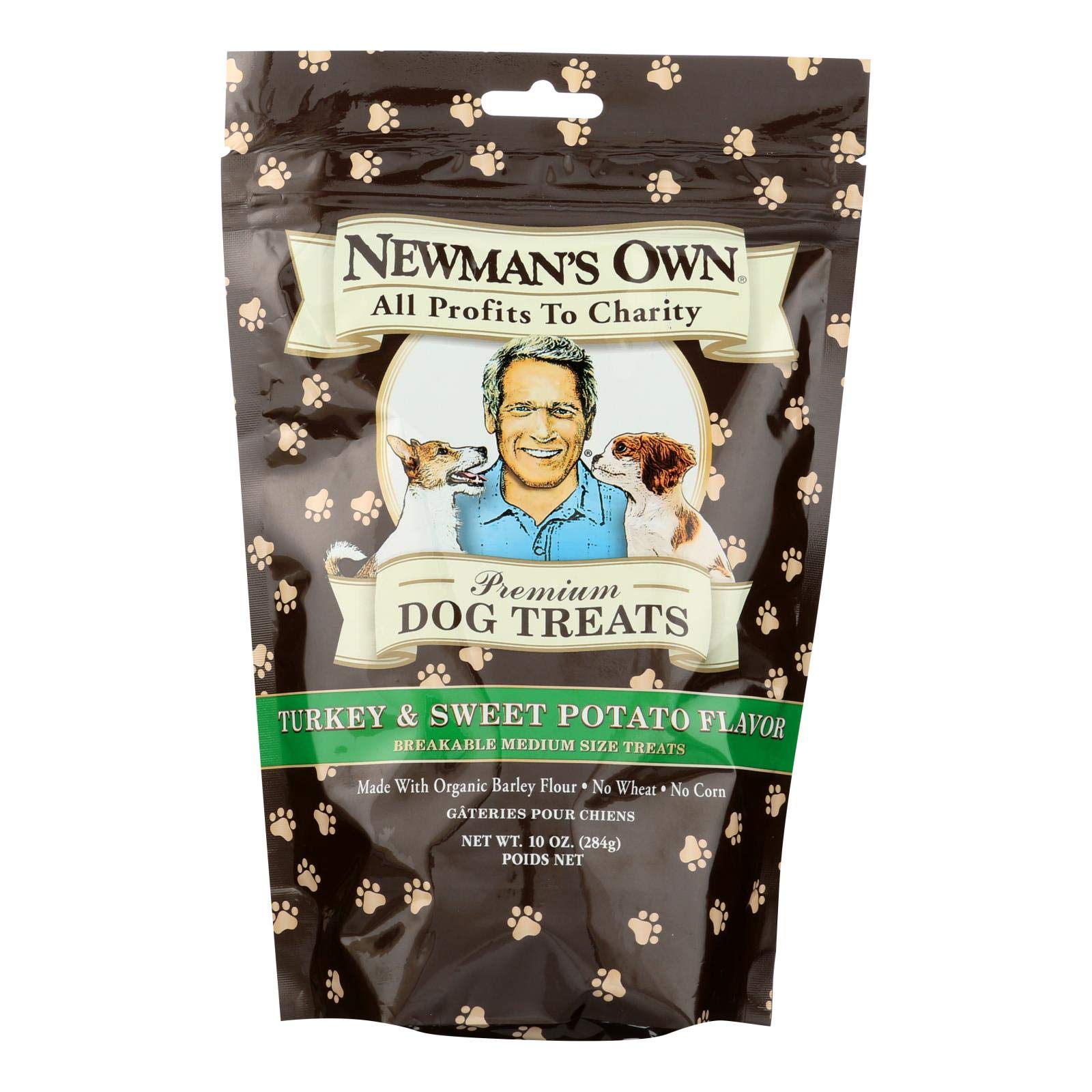 Newman's Own Pet Snack turkey-sweet-potato organic bite for dogs, a natural, wholesome treat.