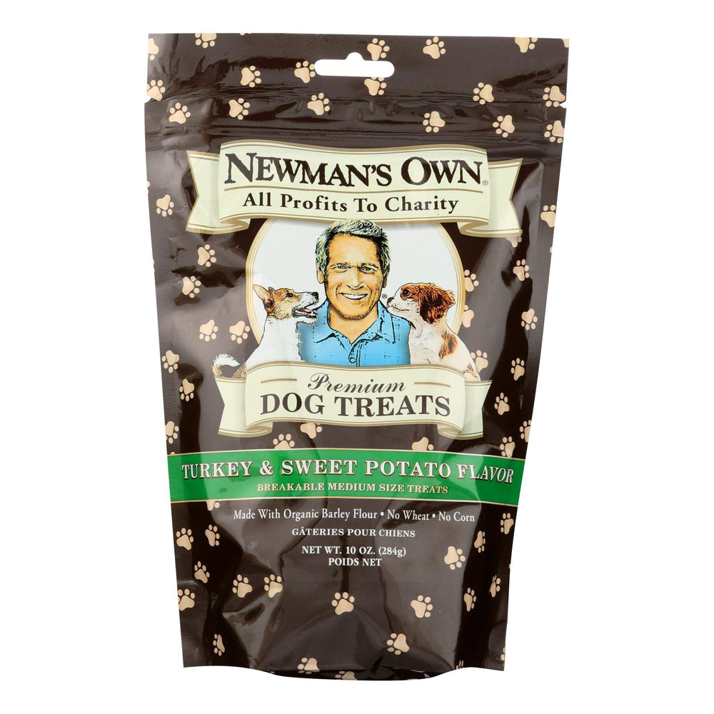 Newman's Own Pet Snack turkey-sweet-potato organic bite for dogs, a natural, wholesome treat.