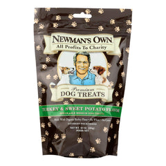 Newman's Own Pet Snack turkey-sweet-potato organic bite for dogs, a natural, wholesome treat.