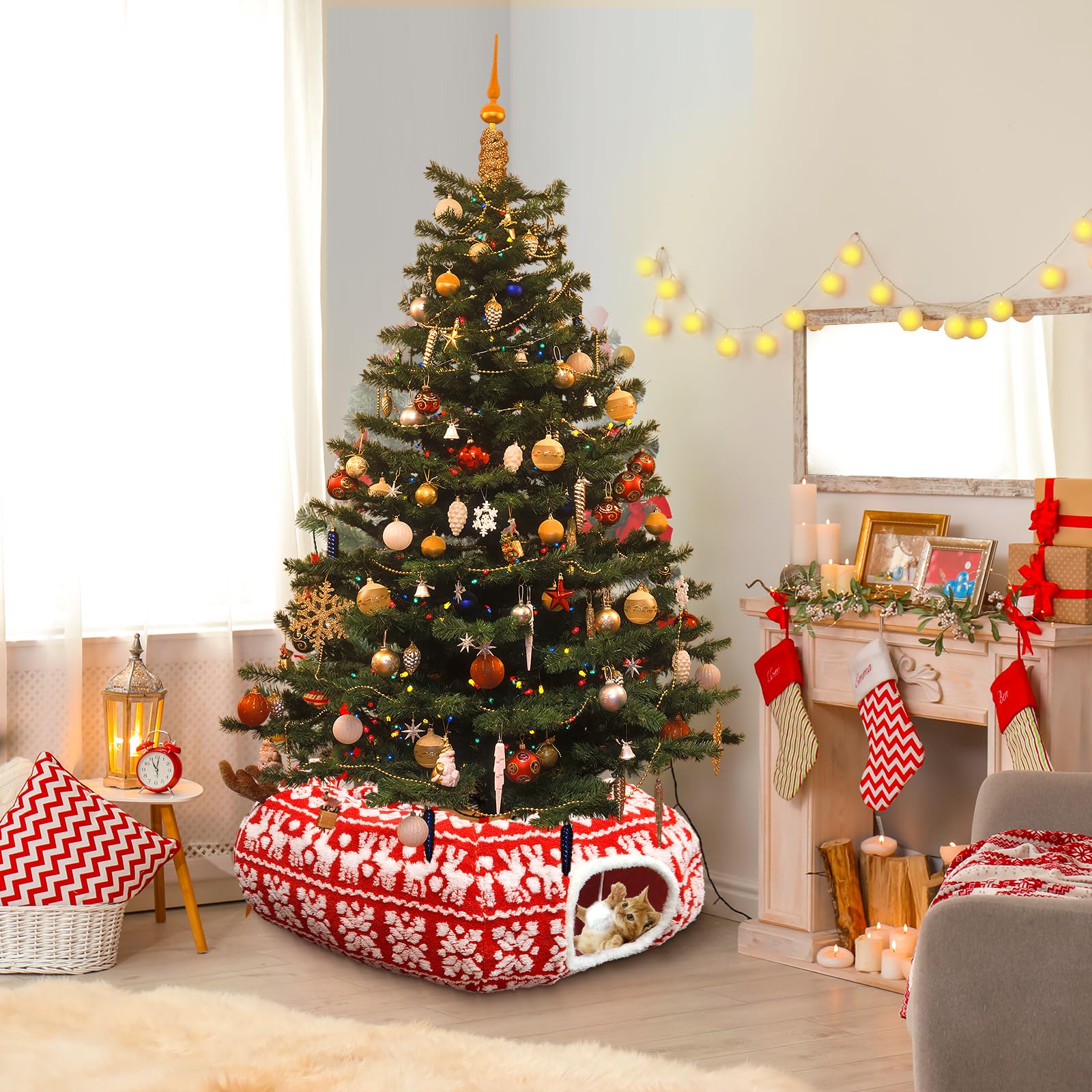 Newmkr christmas tree tunnel set makes a thoughtful gift for pets and busy households.