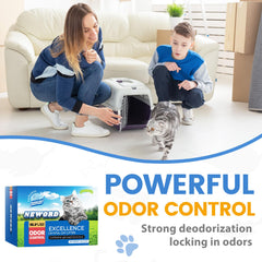 NEWORD Crystals Cat Litter dust-free crystals illustrate safe, clean air