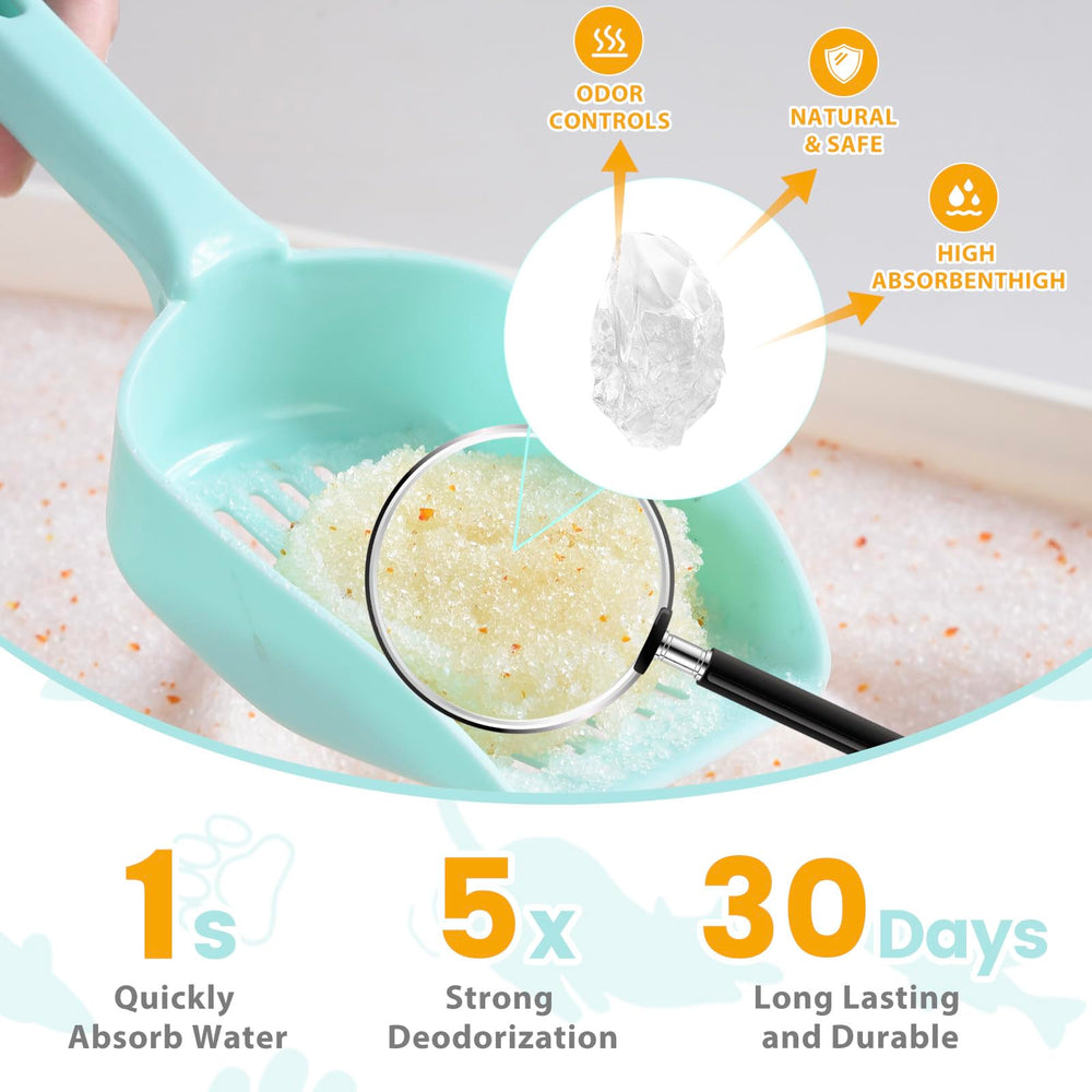 NEWORD odor-control crystal-litter helps keep homes fresh between cleanings