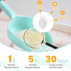 NEWORD odor-control crystal-litter helps keep homes fresh between cleanings