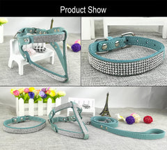 Newtensina bowtie collar blue close-up highlights fashion-forward diamante detail.