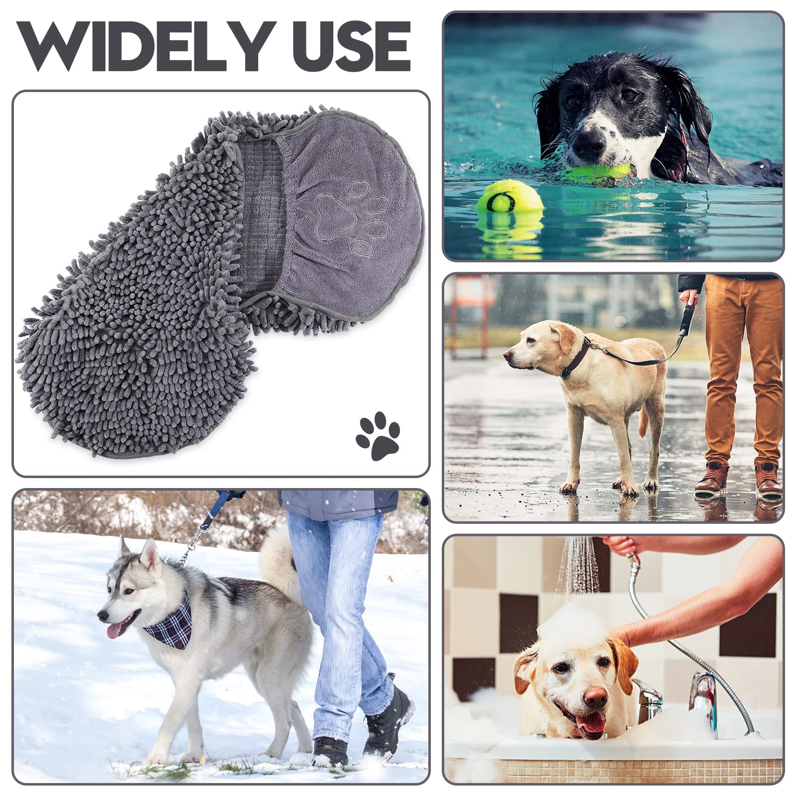 Newwiee gray colorfast towel demonstrates fast-drying performance after baths.