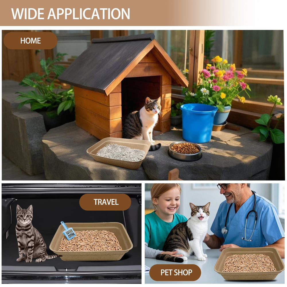 Nexboraque stackable storage-friendly litter tray in compact arrangement