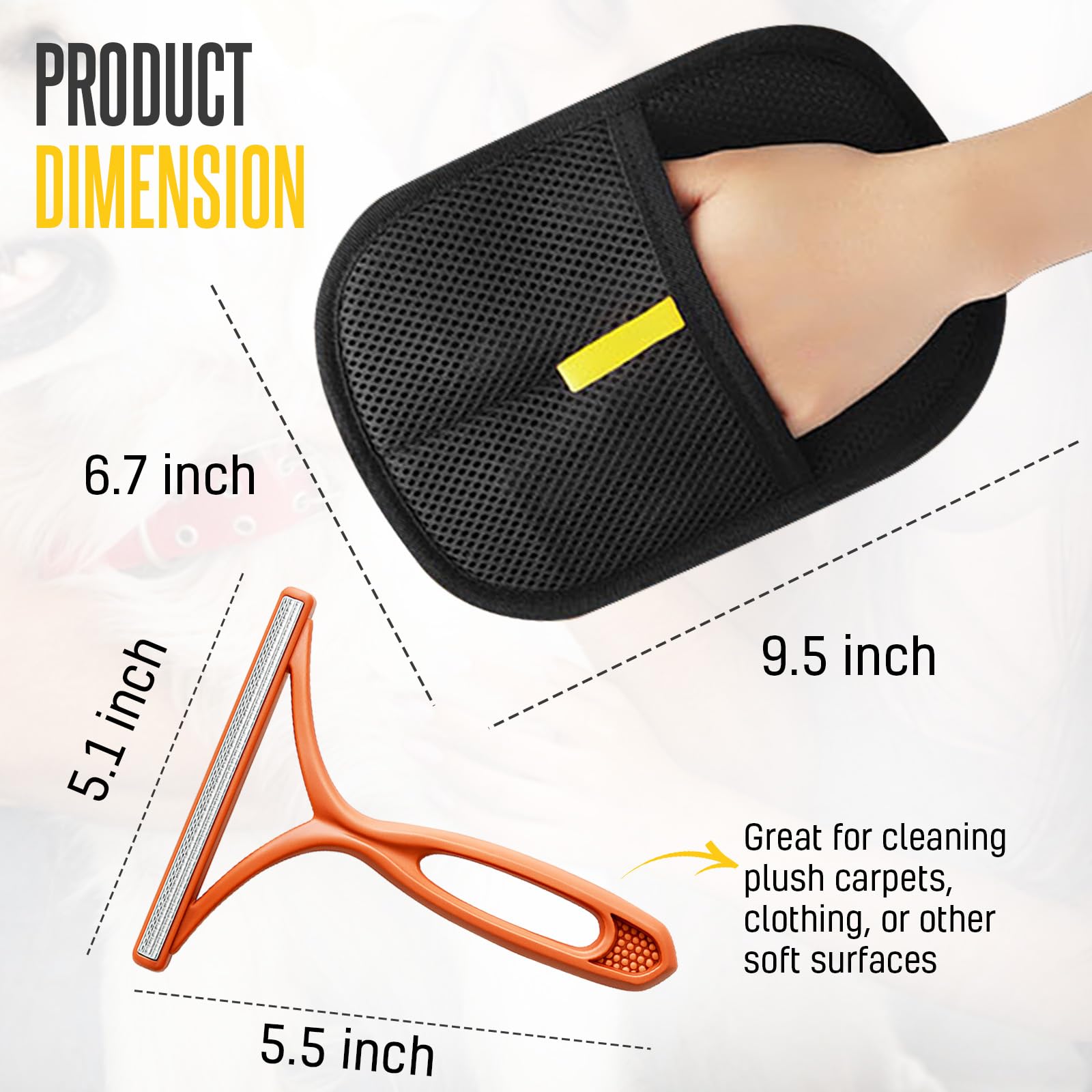 NEXIBY electrostatic-grooming-mitt closeup feels breathable for quick cleaning.