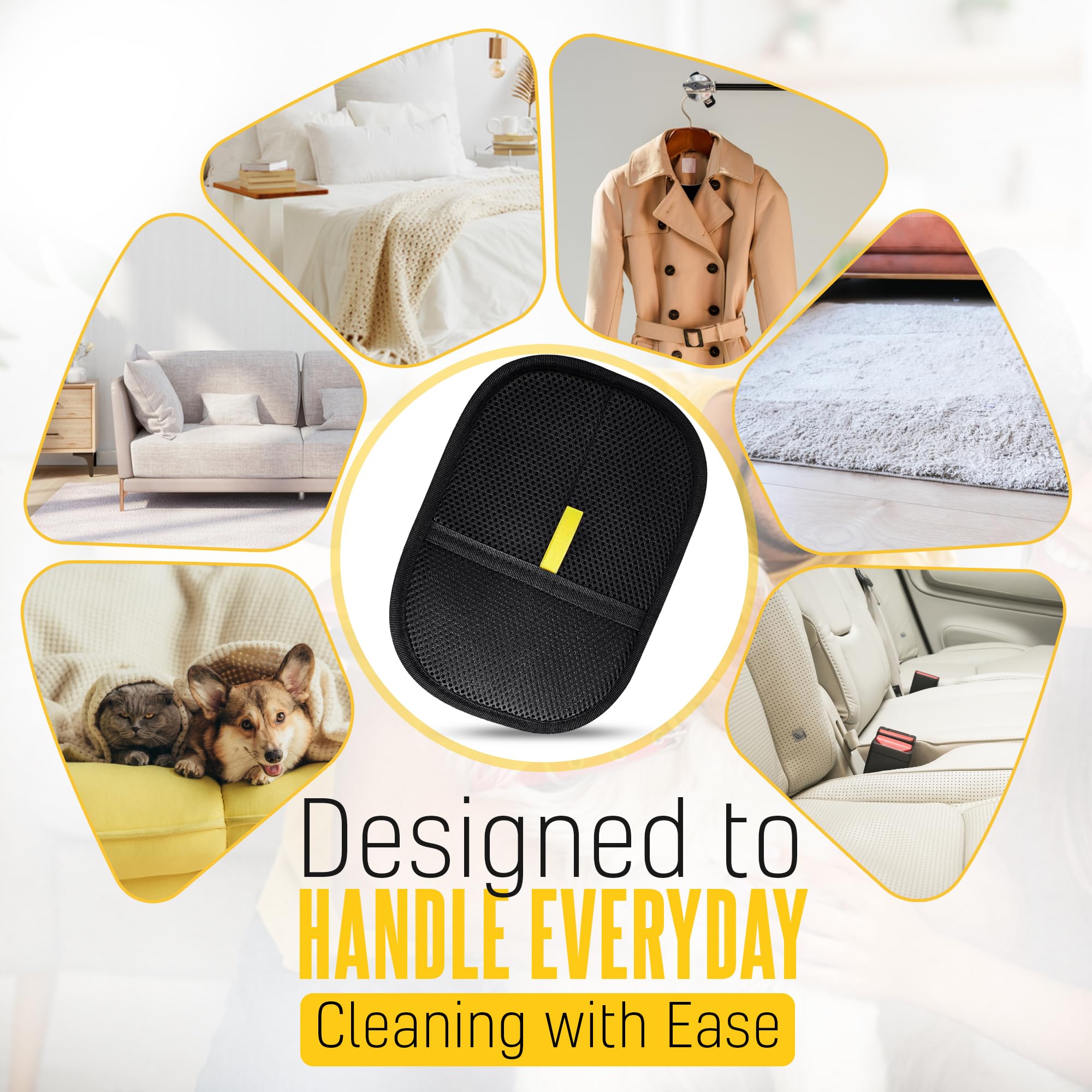 NEXIBY furniture-clothes-interiors demonstrates versatile pet hair removal.