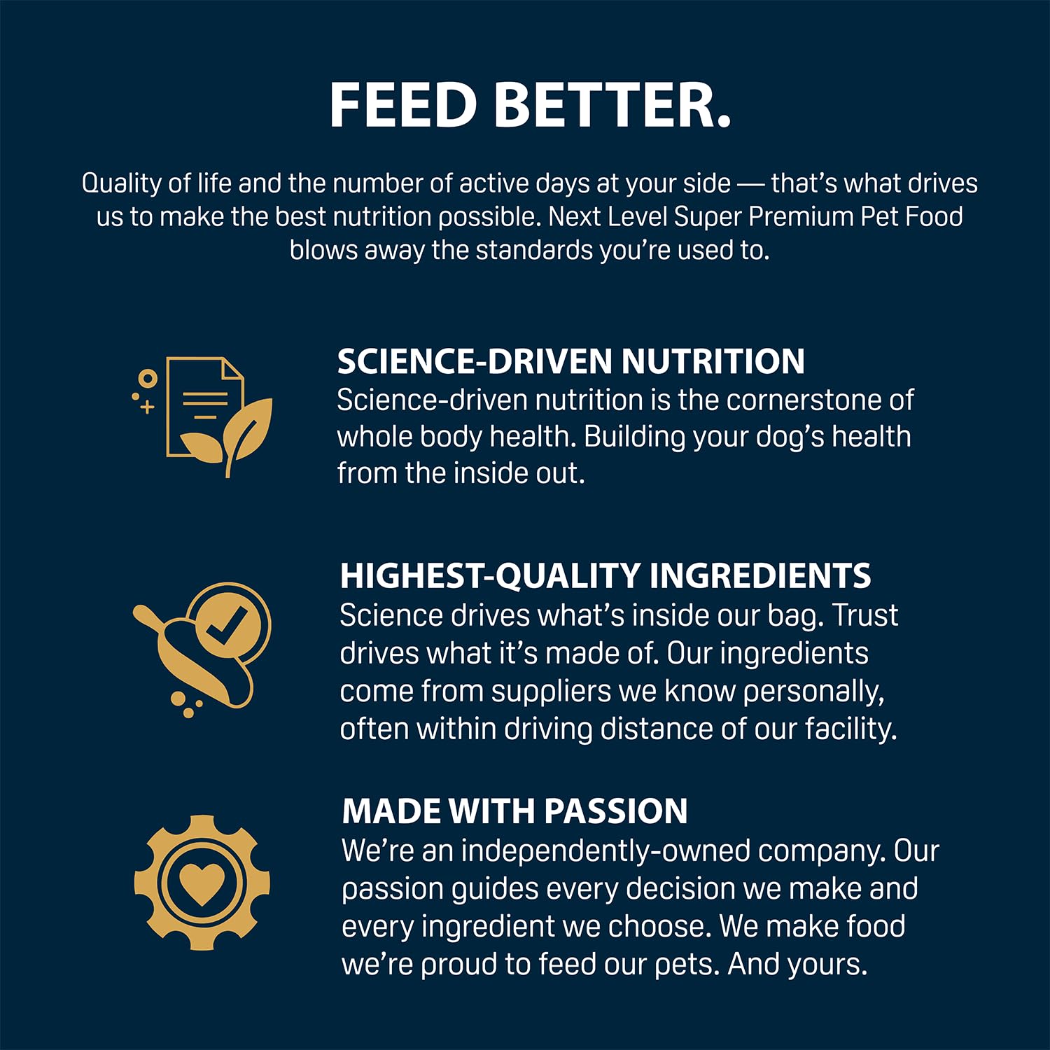 Next Level HI-PRO Puppy storage-seal emphasizes freshness with an airtight bag.