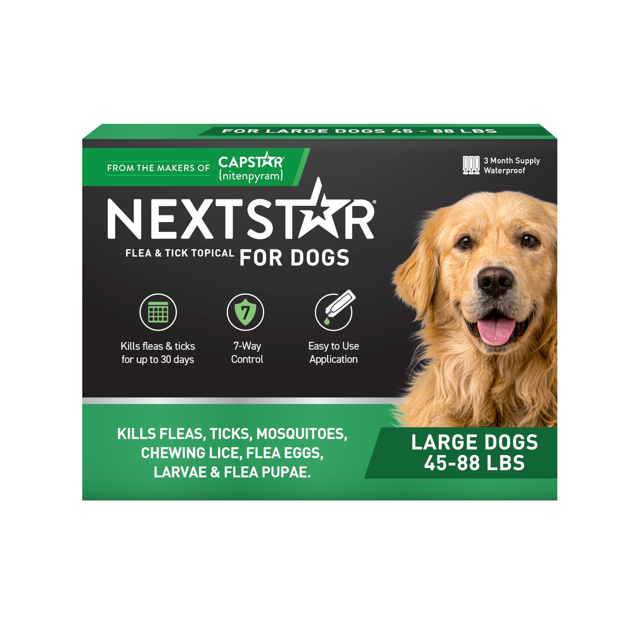 NEXTSTAR flea-tick prevention bottle ready for quick protection on dogs