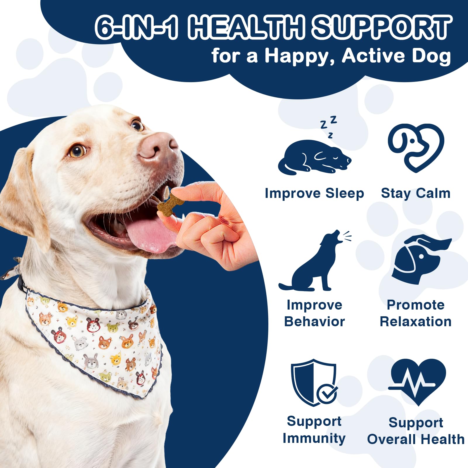 NEXZL dog calming chews chicken flavor jar suggests tasty daily calming treats