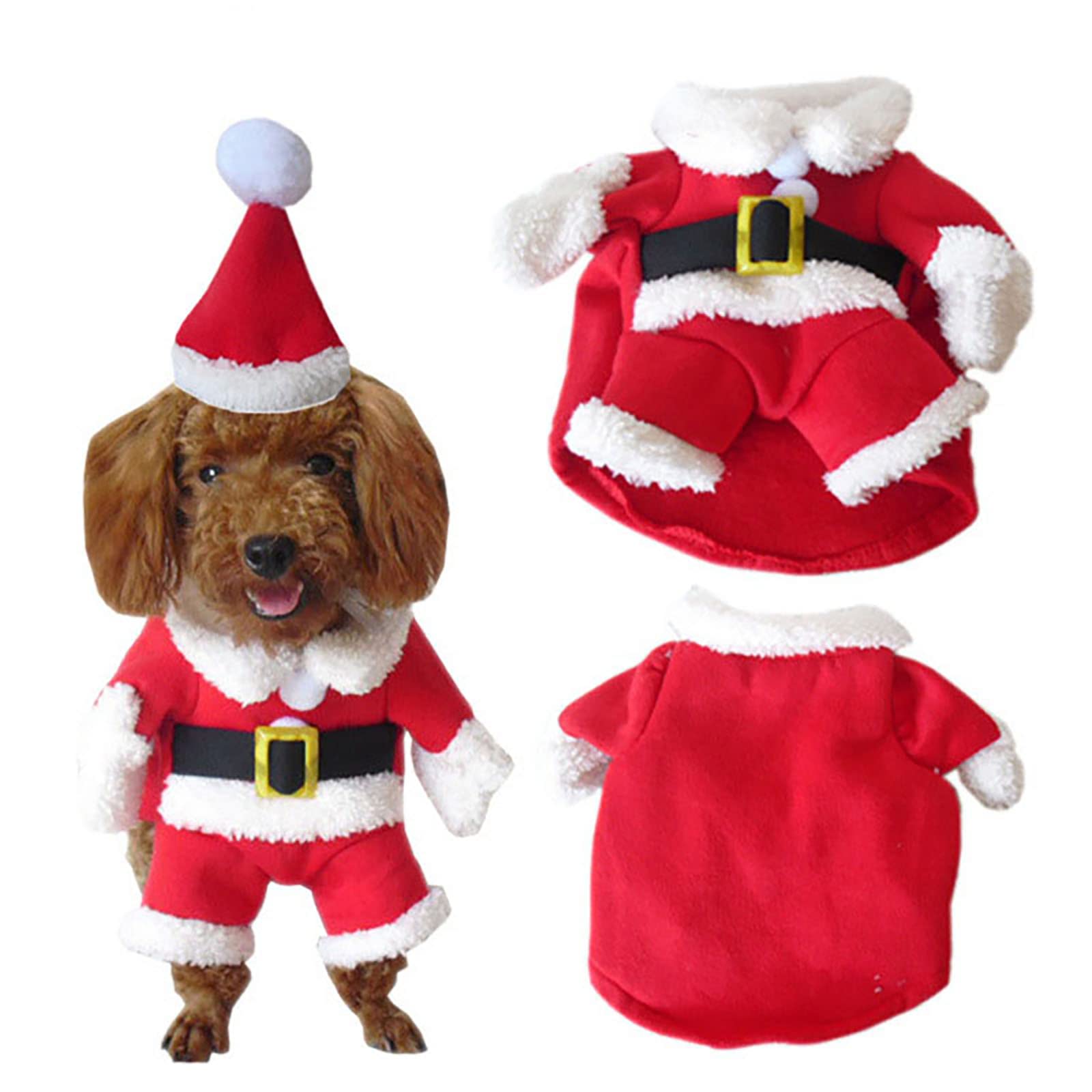 nezababycos dog-santa-hat adds adorable topper for cozy Christmas ensemble