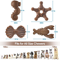 NEZIN dog chew toys shells design promotes engaging chew sessions.