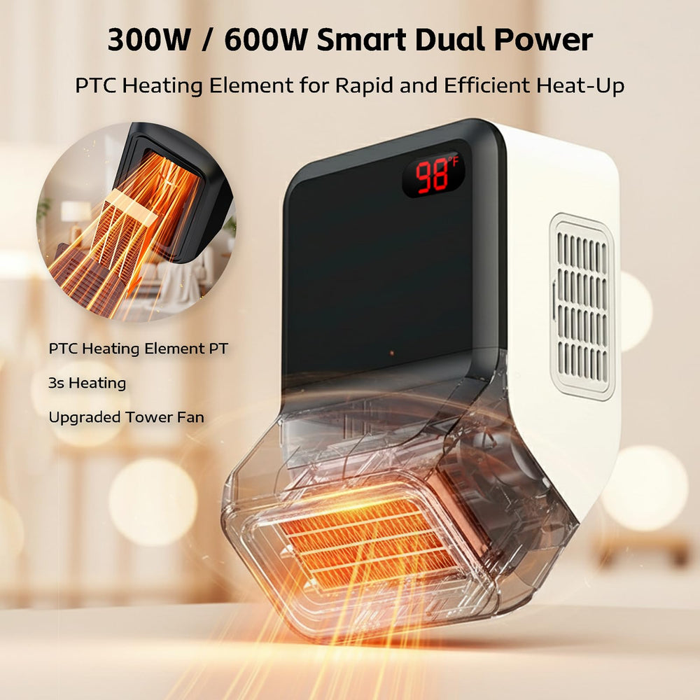 Nfoehu Pet Heater with auto thermostat display for simple temp control.