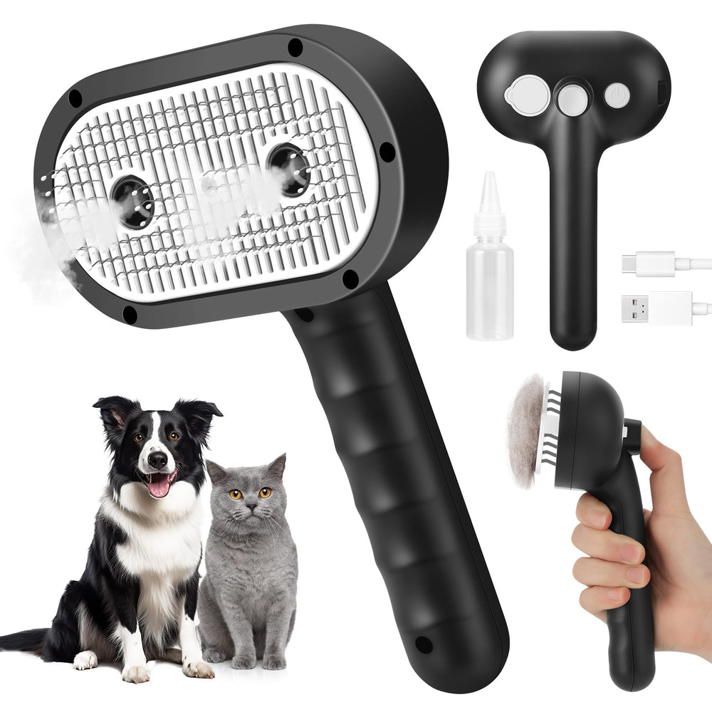ngfhf Cat Steam Brush closeup of bristles supports gentle deshedding and soothing grooming.