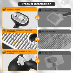 ngfhf Cat Steam Brush durable ABS shell and stainless bristles for long-lasting use.