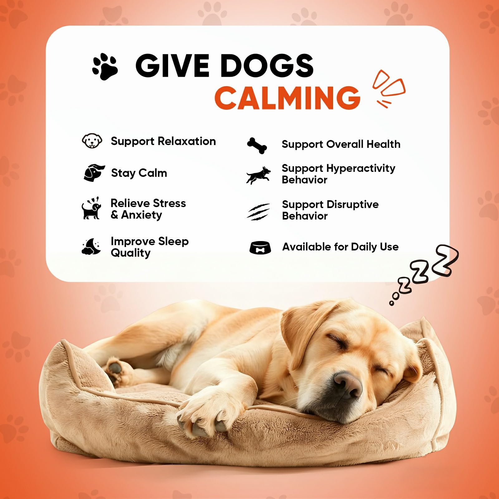 NHWHDJH hemp calming chews for dogs label closeup highlights natural ingredients and safety