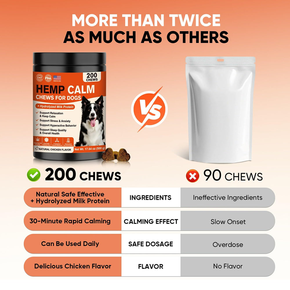 NHWHDJH hemp calming chews for dogs treat in bowl demonstrates daily stress relief option