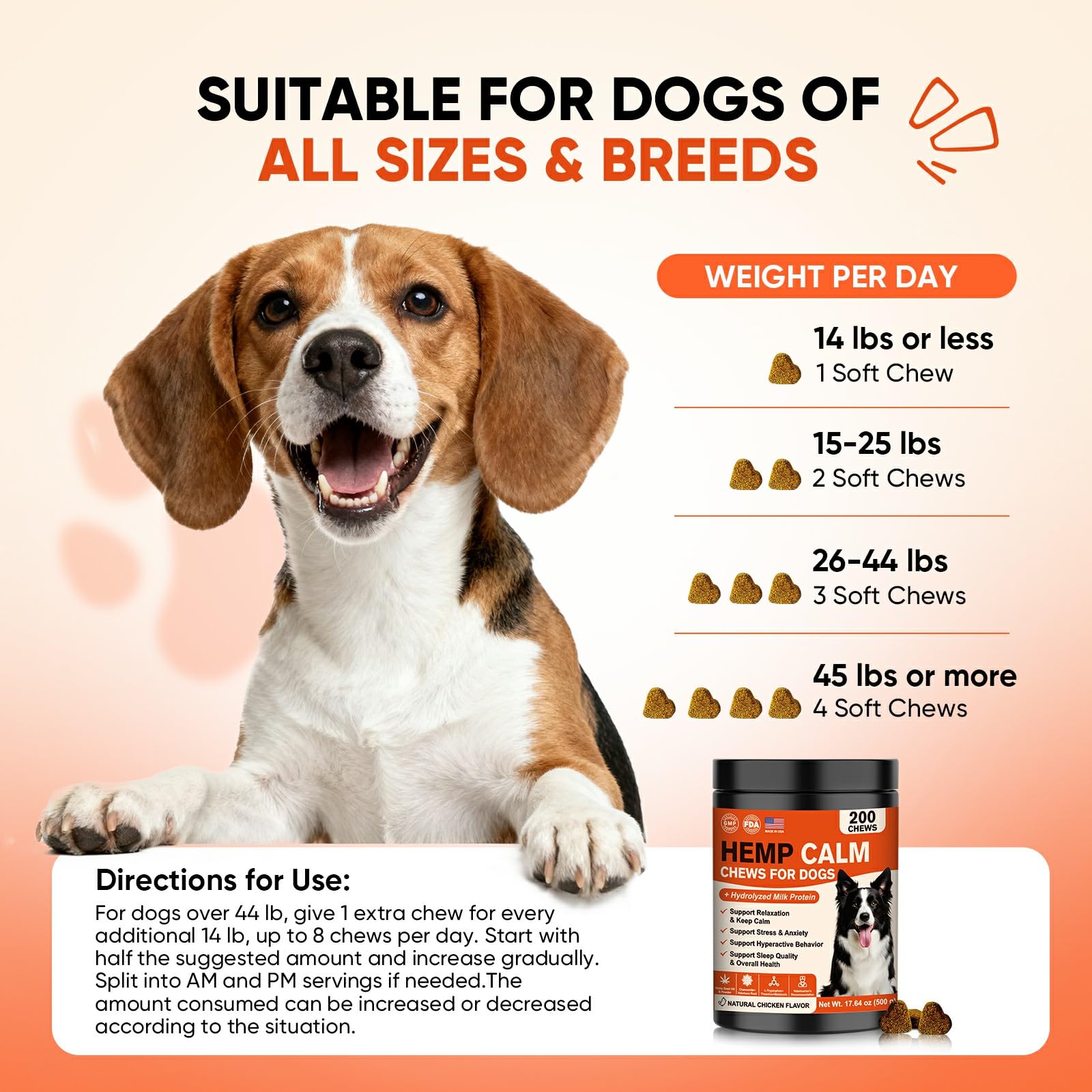 NHWHDJH hemp calming chews for dogs safety labels and vet-trust